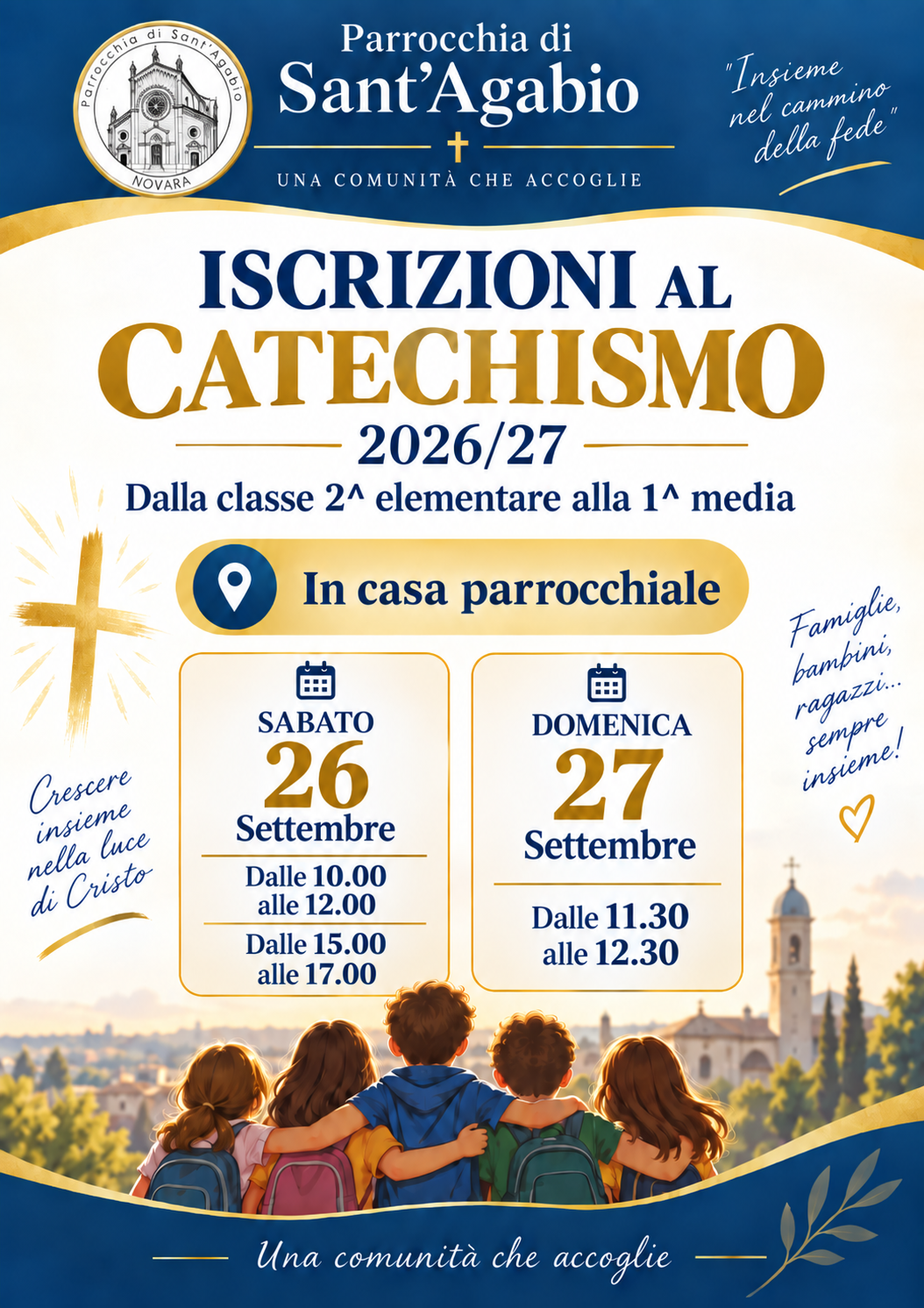 Locandina: Iscrizioni al Catechismo 2026/2027